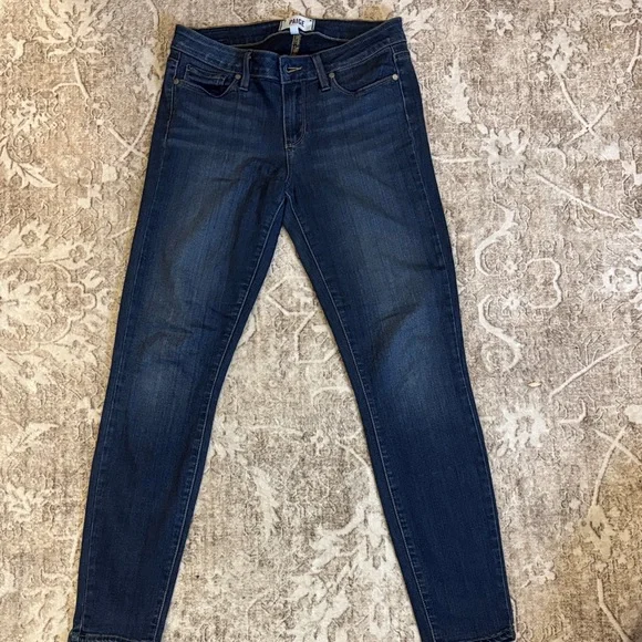 PAIGE Dark Blue Women's Skinny Jeans - Picture 1 of 5